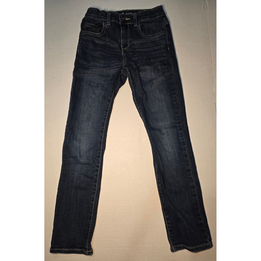 The Childrens Place Boys Stretch Skinny Jeans Dark Wash Indigo Size 8 Denim